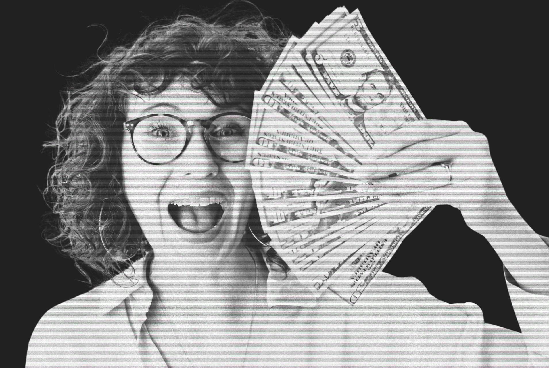 pricing with confidence, woman with cash in hand